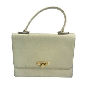 Valentino Garavani Vintage Leather Top Handle Bag with Gold-Tone Hardware